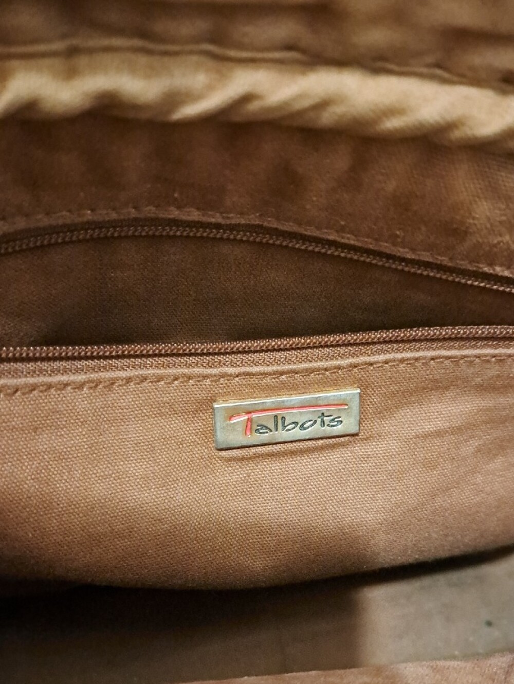 Talbots Woven Brown Leather Crossbody Bag - Women - Picture 10 of 16